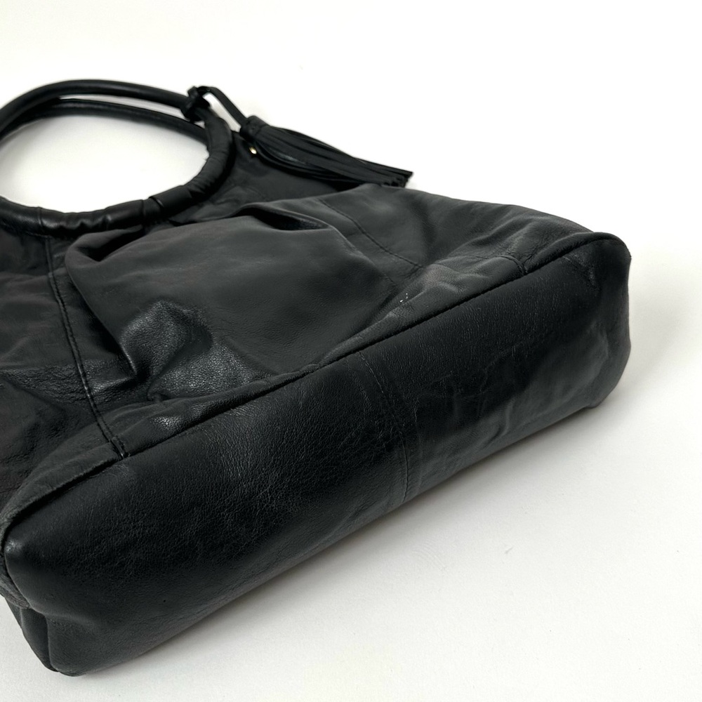 GORGEOUS VINTAGE 2000S ALFANI SOFT LEATHER TOTE PURSE CLASSIC LEATHER BAG/ Black - Picture 6 of 14